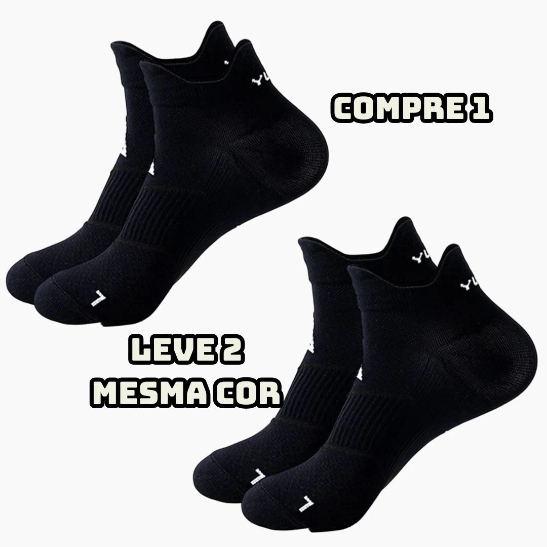 Meias Esportivas de Nylon Antiderrapante (Compre 1 Par Leve 2) | ActiveDry - MimoStock