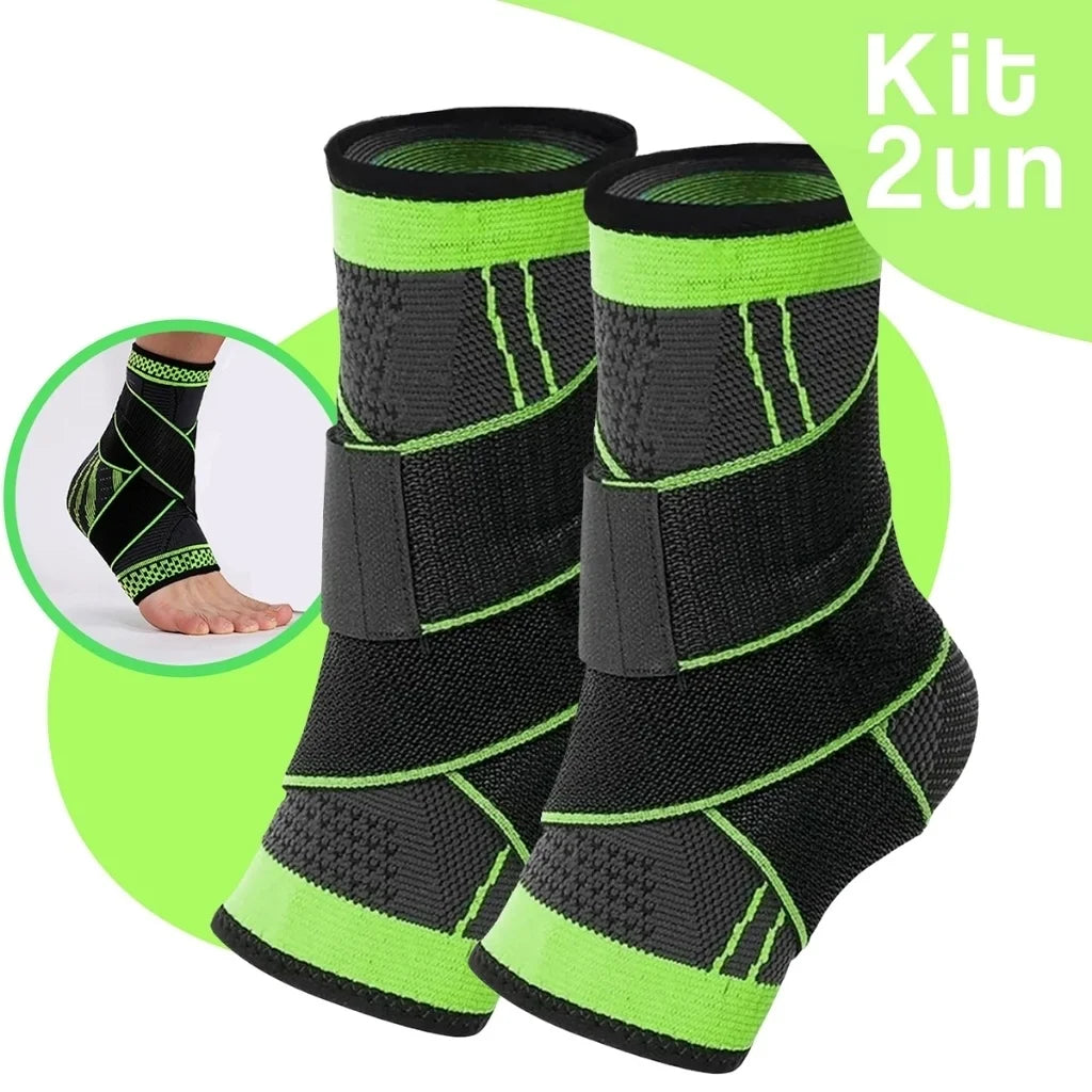 Kit Tornozeleira Ortopédica de Compressão | FlexGuard - MimoStock