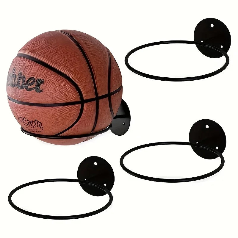 Suporte Metálico de Parede para Bolas Esportivas - MimoStock