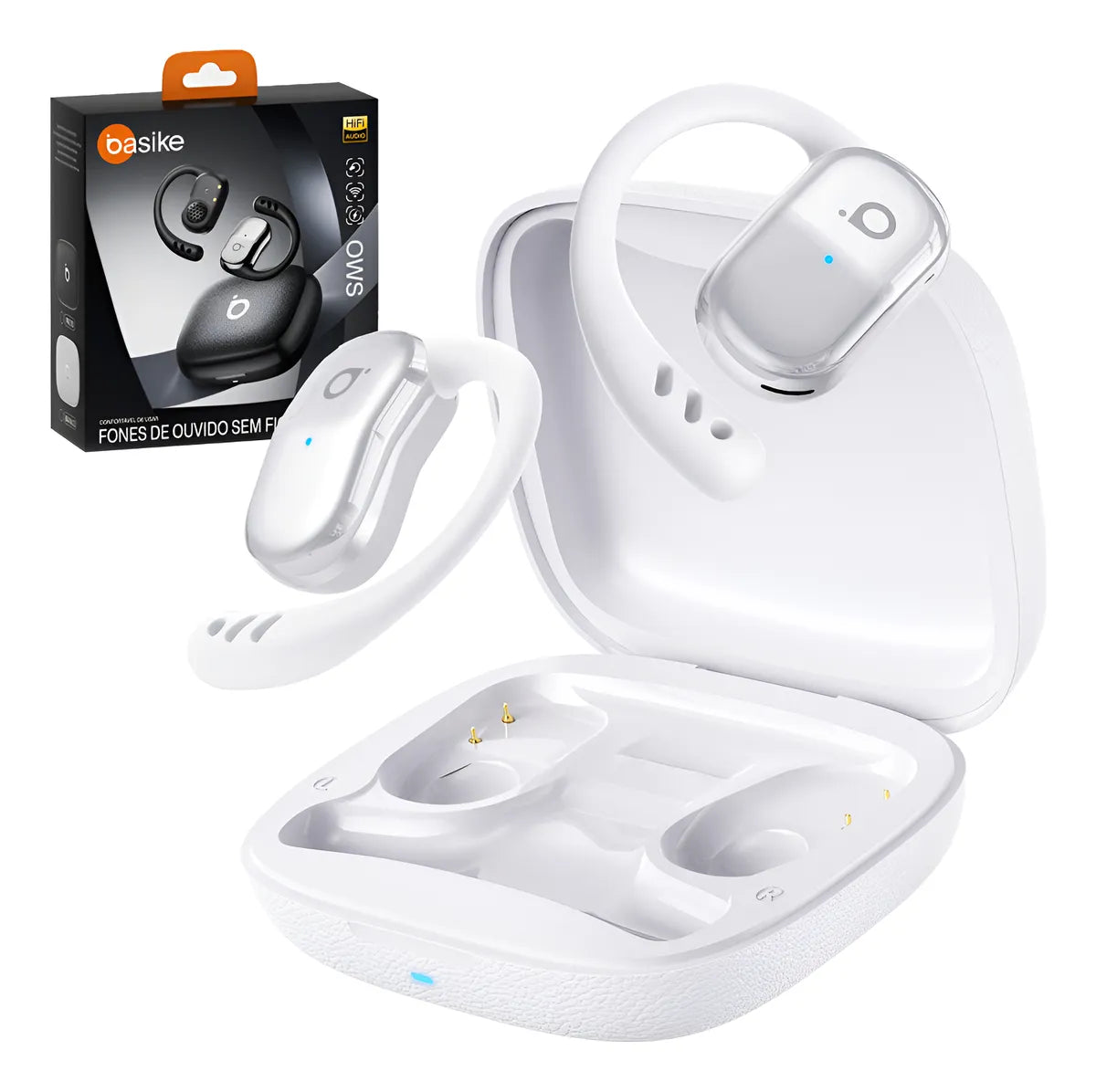 Fones de Ouvido Sem Fio Esportivo e Gamer com Design Ergonômico | Basike OWS - MimoStock