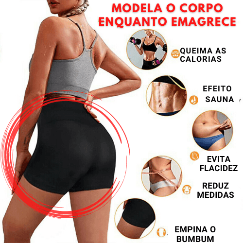 Shortsauna 2 em 1 - Queimador de Gordura & Modelador de Corpo - Mimostock