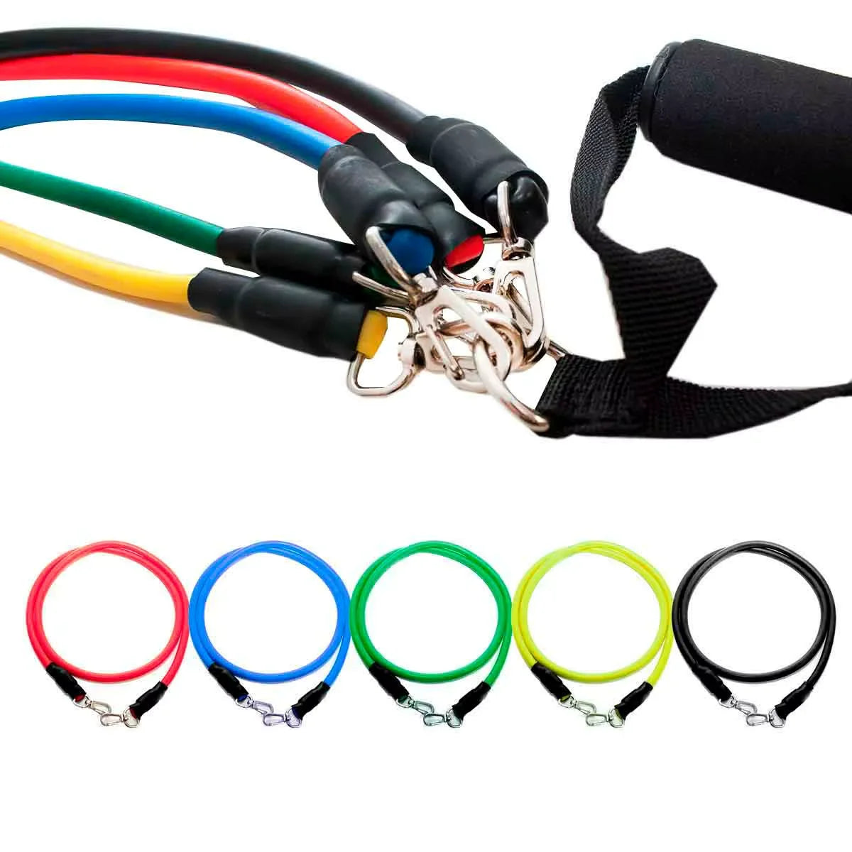 Kit 11 Elásticos Extensores de Treino Funcional | PowerBands - MimoStock