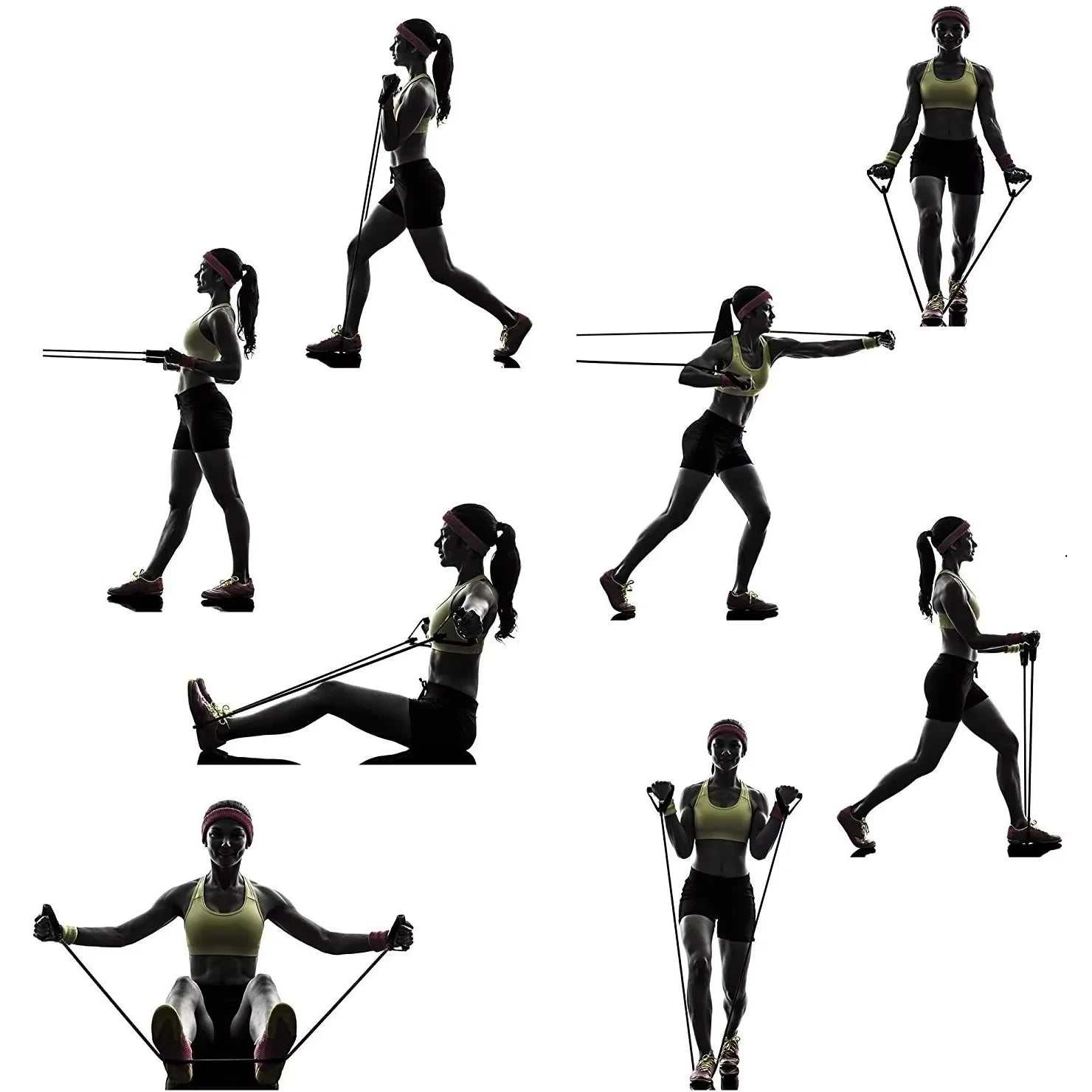 Kit 11 Elásticos Extensores de Treino Funcional | PowerBands - MimoStock