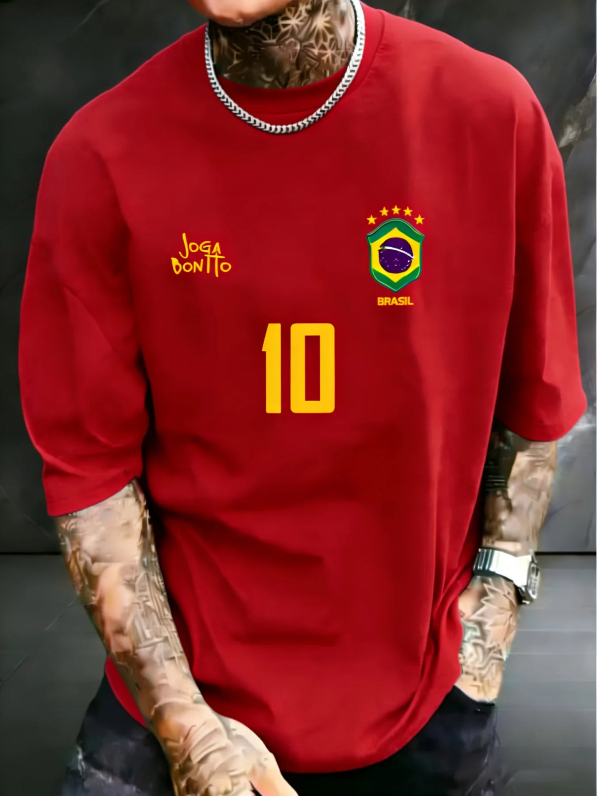 Camiseta Masculina | Joga Bonito Brasil 10 - MimoStock