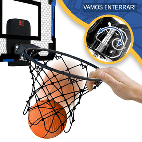 Tabela de Basquete e Aro Retrátil | Mini Pro Hoop - MimoStock