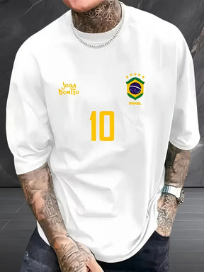 Camiseta Masculina | Joga Bonito Brasil 10 - MimoStock