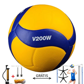 Bola de Vôlei Profissional + (Elástico de Treino e Bomba 🎁) | Kit ProVolley Mikasa - MimoStock