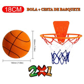 Bola de Basquete Silenciosa | BolaKeta + Brinde (Cesta) - Mimostock