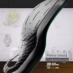 Palmilhas Ortopédicas com Fibra de Carbono Curvada | ELEVA VK Gold